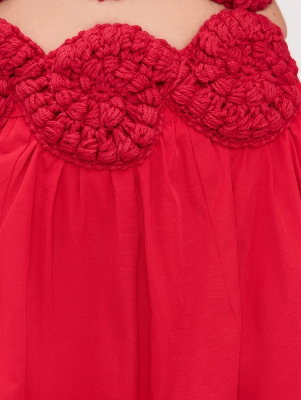 Eze Red Crochet-Waist Maxi Skirt (Damaged) - Picture 5 of 10